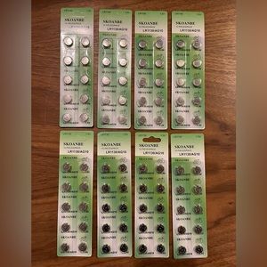 SKOANBE 100PCS AG10 Button Cell LR1130/AG10
